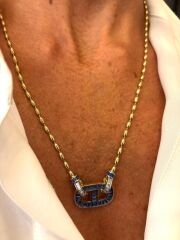 Elegant Circle Kolye (Mavi)